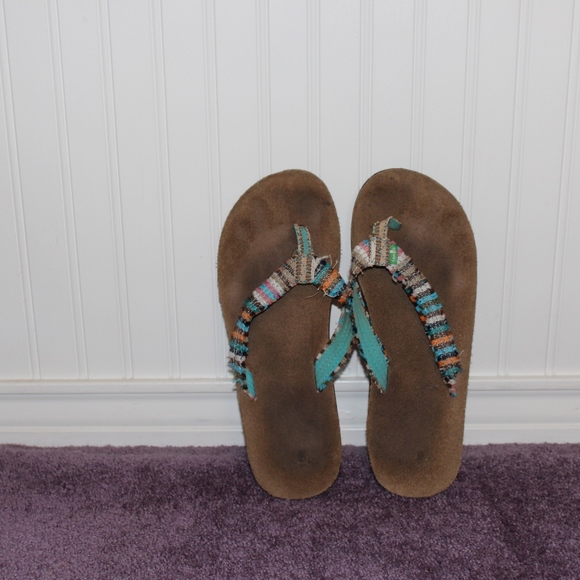 Blue Sanook Flip Flops - Picture 2 of 2